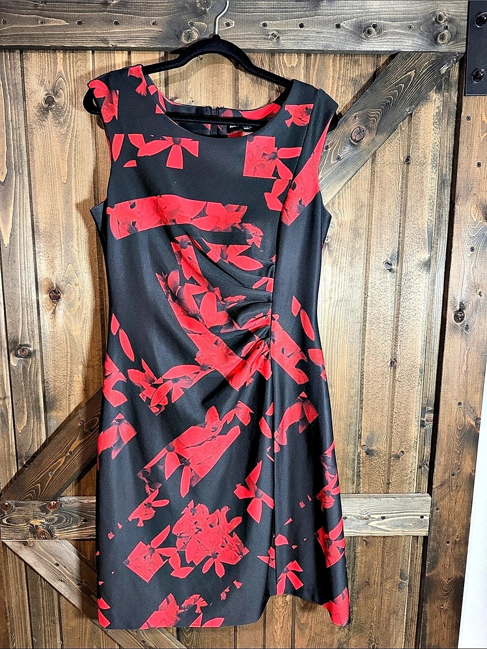 Karl Lagerfeld Abstract Print Midi Dress Size 12 Like New